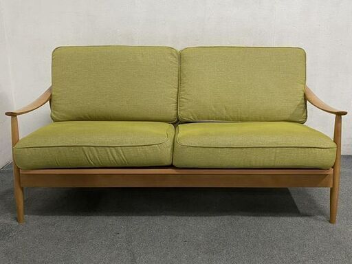 2人掛けソファー KEYUCA ｸﾞﾘｰﾝ布