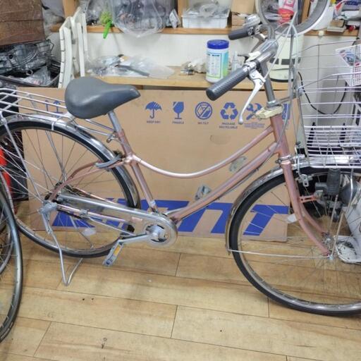 [受渡し完了しました] 27インチ 軽快車 内装3段変速、ローラーブレーキ 後チャイルドシート対応キャリア付き 整備済
