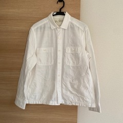 【美品】無印良品 シャツジャケット（メンズM、ホワイト）