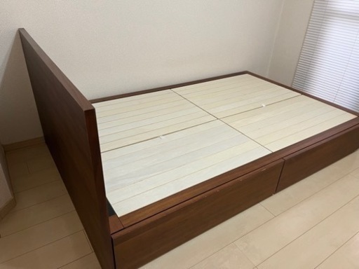 無印良品　　セミダブルベッド　オーク調　フレーム