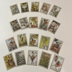 外国切手風シール　20枚×2セット