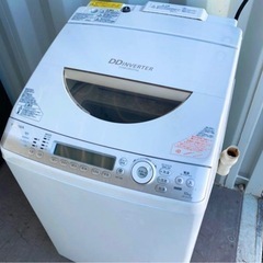 高性能熱乾燥付！東芝おしゃれインテリア洗濯機！大容量10kg