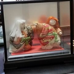 人形 歌舞伎 連獅子 ガラスケース付