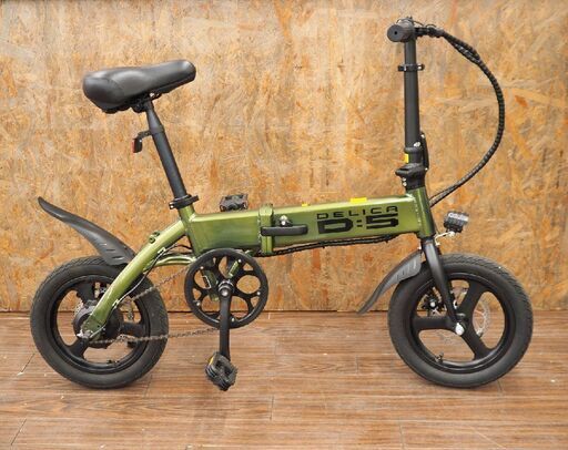 札幌 東区 状態良好 限定品 Holdon Q1J 折り畳み 電動アシスト自転車 グリーン 北海道三菱自動車限定 デリカ D：5 ロゴ入 最大走行距離 約100km