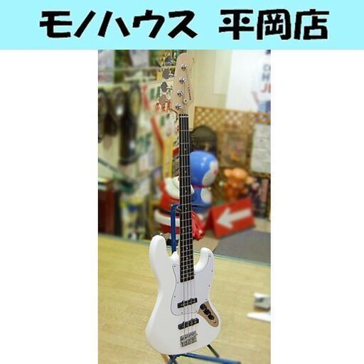 BUSKER'S ジャズベースタイプ BJB-STD 白 エレキベース JB バスカーズ ジャズベ ホワイト 札幌市 清田区 平岡