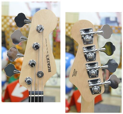 【美品】BUSKER'S　BJB-STD　ジャズベース　ホワイト　JB　白 BUSKER'S BJB-Standard ジャズベースタイプ ローステッドメイプル