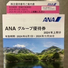 ANA 株主優待 航空割引　➕　優待券　2000円