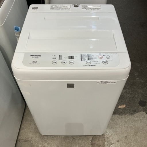 I2405-725 Panasonic 全自動電気洗濯機 NA-F50BE6 2018年製 5kg 動作確認済み テープ跡有り キズ汚れ有り