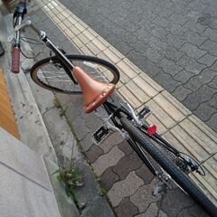 美品☆26吋 シティクロスバイク 6speed/マットブラック