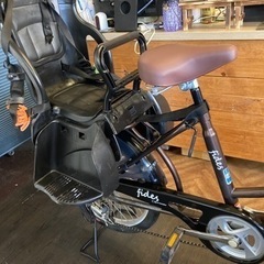 【前後タイヤ・チューブ新品！】 LEDオートライト　6段変速　20インチ子供乗せ自転車　ブラウン