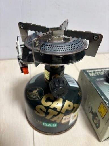 新品未使用CAPTAIN STAG オーリック 小型ガスバーナーコンロ(ケース付) M-7900