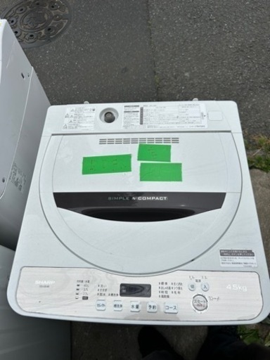 早い者勝ち大セール‼️‼️＋ご来店時、ガン×2お値引き‼️SHARP(シャープ) 2017年製 4.5kg 洗濯機
