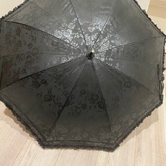 日傘　ミニ傘　黒　花柄　傘