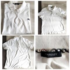 BURBERRY バーバリー　ロゴ　半袖ポロシャツ　白