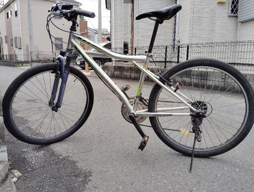 indicator インディケーター 26インチ マウンテンバイク あさひ自転車　シルバー　3×7段　整備済み　狭山市引き取り限定
