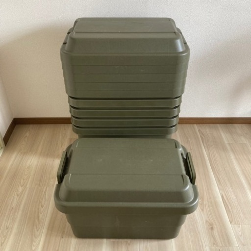 【東京練馬】6個セット トラスコ中山 トランクカーゴ 50L グリーン trusco コンテナ　頑丈ボックス 衣類収納