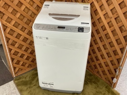【愛品館江戸川店】保証充実　シャープ　2021年製　5.5kg全自動洗濯乾燥機　ES-TX5E-S