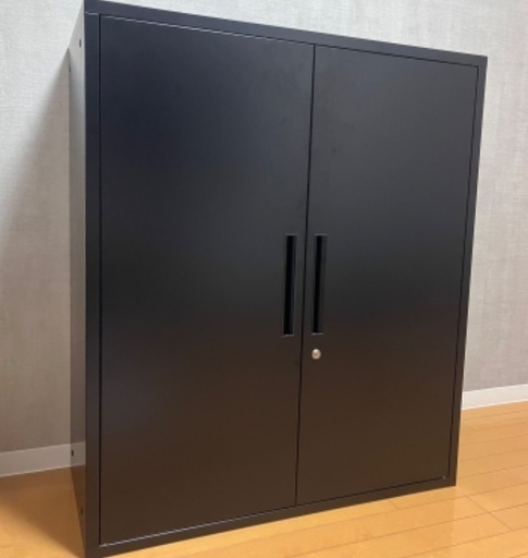 両開き書庫 シリンダー錠 スチール書庫 キャビネット A4対応 FH-R-2
