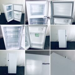 ID:rg218799 ハイセンス Hisense 冷蔵庫 一人暮らし 中古 2023年製 2ドア 120L ホワイト 直冷式 右開き HR-B12E2W  【リユース品：状態B】【送料無料】【設置費用無料】