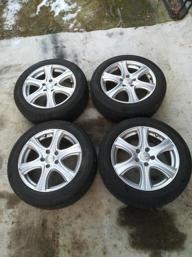 美品 スバル純正アルミホイール 215/55R17タイヤ4本セット ☆17インチ 7J