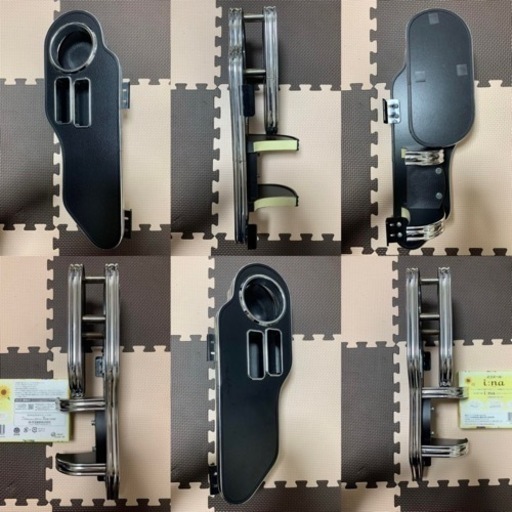 ワゴンR  スティングレーMH34SサイドテーブルレザーBKフルメッキ左右セット