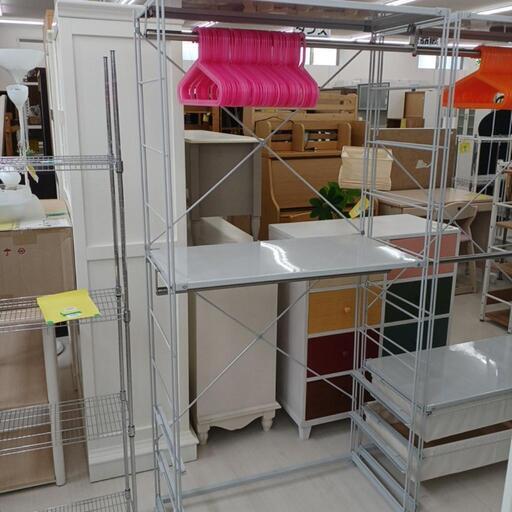 ★ジモティ割あり★無印良品　ﾊﾝｶﾞｰ付ﾜｰﾄﾞﾗｯｸ　美品　現状販売 (H)176× (W)84 × (D)39【joh 1304】
