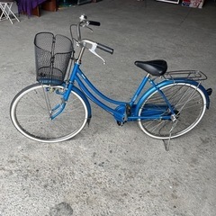 自転車 24インチ　青
