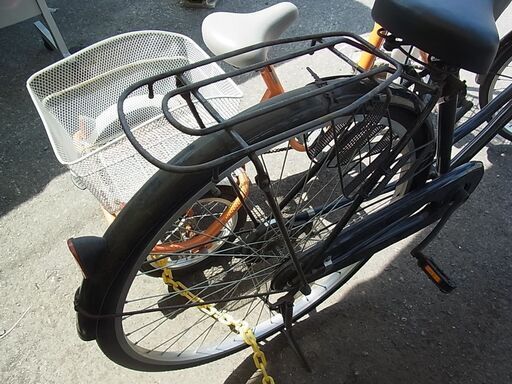 27インチ 自転車 M MOSA カゴ付き 切替なし ママチャリ 通勤 通学 黒