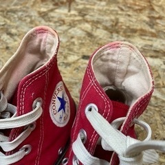 C(6303) 80s CONVERS ALL STAR USA製 コンバース オールスター ハイカット キャンバス 赤 USA 3.5 22.5cm CONVERSE ALLSTAR HI 1980年代