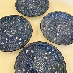 有田焼庫山窯皿4枚セット 食器 プレート