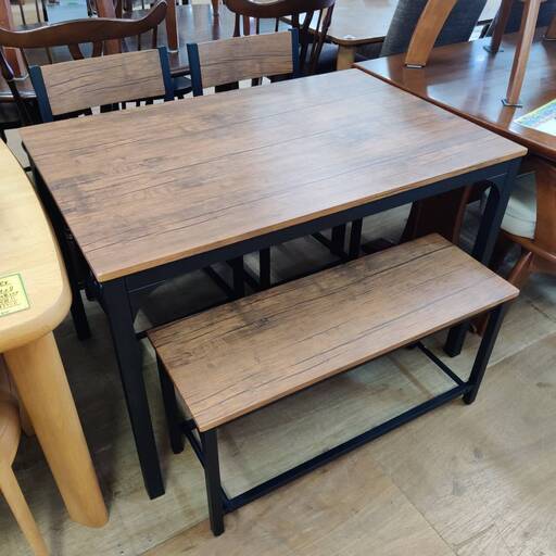 【愛品倶楽部柏店】萩原 ベンチダイニング4点セット LDS-4554