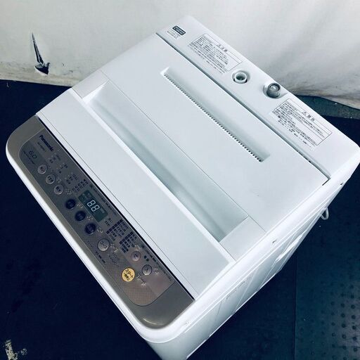 ID:sc12305 パナソニック Panasonic 洗濯機 一人暮らし 中古 2018年製 全自動洗濯機 6.0kg ブラウン 送風 乾燥機能付き NA-F60PB11  【リユース品：状態B】【送料無料】【設置費用無料】