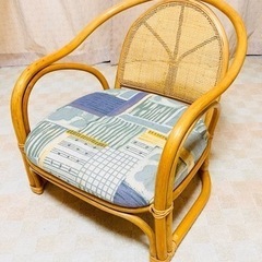 籐製高座椅子　安楽椅子