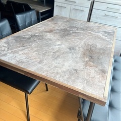 ダイニングセット　幅120　４点セット　メラミン仕上げ　各テーブル　ベンチチェア　ダイニングチェア　ダイニングベンチ　スチール脚