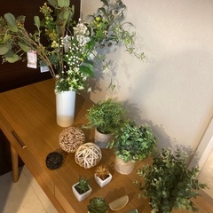 フェイクグリーン　人工観葉植物　オブジェ　セット　（IKEAの花...