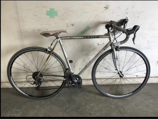 330□岐阜発　△MULLER/ミューラ/ロードバイク/2×9段変速/鉄製/走行確認/サドル劣化、破損あり/ハンドルグリップ劣化/現状品　R5.10/20□a