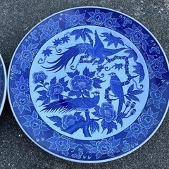 大皿　陶器　飾り皿　2枚セット　骨董品