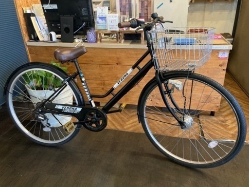 前後タイヤ・チューブ新品！】LEDオートライト 6段変速 27インチ自転車