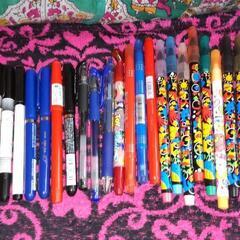 49本鉛筆、ボールペン、名前ペン、カラーペン 、ペンケース付き