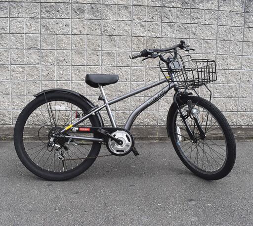 子供用自転車 24型 24インチ 6段変速 カゴ付 説明書有り ドライドBEAT246-J 屋根下保管