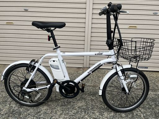 【新品★未使】 電動アシスト自転車 シマノ外装6段 20インチ ホワイト