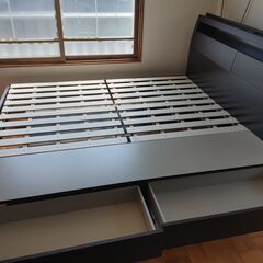 ニトリ クイーン ベッドフレーム+マットレスセット