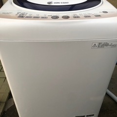 シャープ　全自動洗濯機7Kg 風乾燥付 美品お値打ち！！ 洗濯機