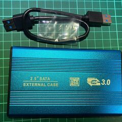ボータプル外付けHDD 1TB USB3.0 青　ケース付き　大...