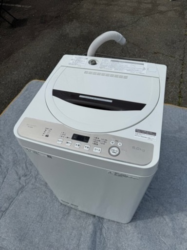 SHARP 全自動洗濯機 6.0kg ブラウン系 ES-GE6D-T 2020年式