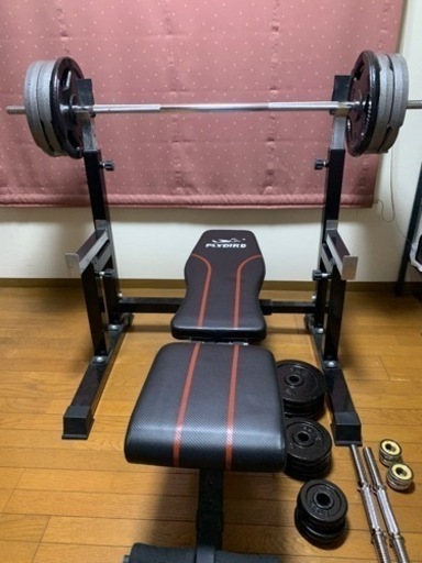 可変式ダンベルとトレーニングベンチのセット ベンチプレス ダンベル