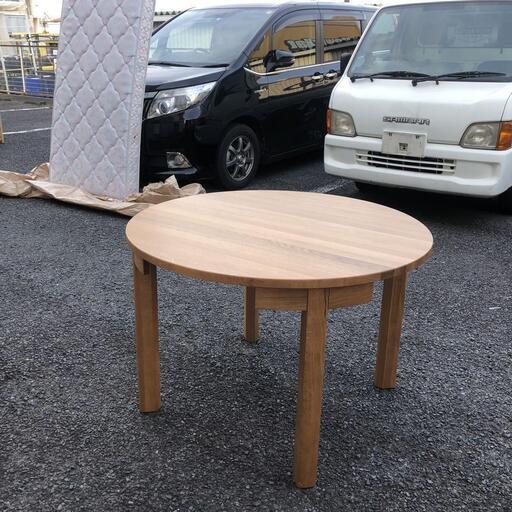 省スペースラウンドダイニングテーブル ライトブラウン 省スペースラウンドダイニングテーブル ライトブラウン 100φラウンド