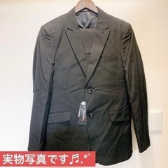 Lサイズ ビジネススーツ スーツ 黒 ブラック 卒業式 入社式 ...