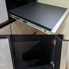 ジモティ来店特価!! レンジボード コガクラフト ブラック×ホワイト J-0616