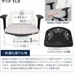 イトーキ　サリダ　ブラック　オフィスチェアー 5(定価46,900円)